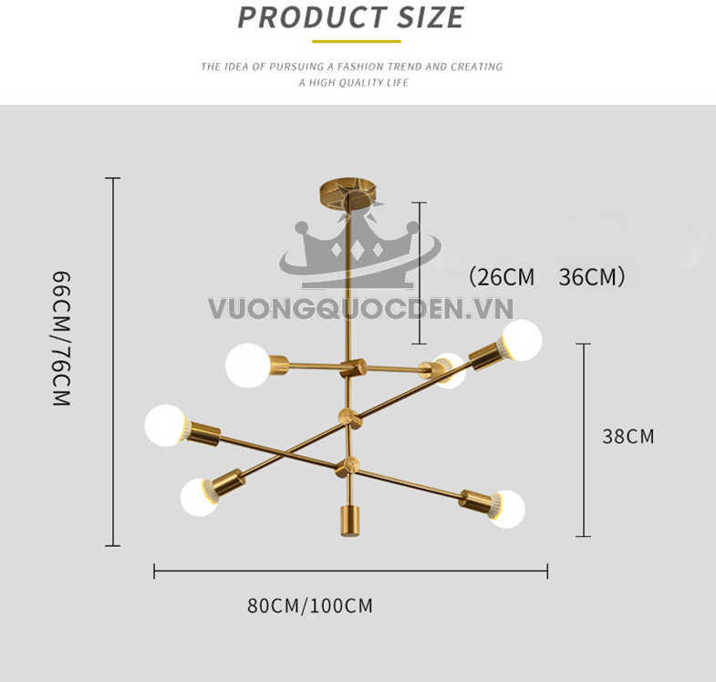 Đèn chùm phòng khách hiện đại XTE 266-8